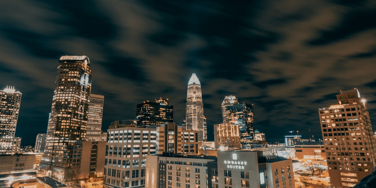 Charlotte, NC skyline at night - EPADLS home city